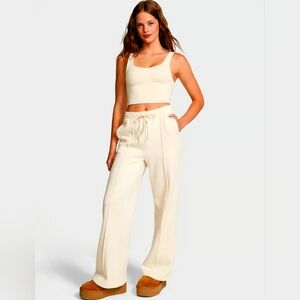 PINK wide leg sweatpants